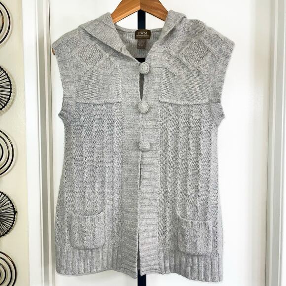 Fenn Wright Manson Womens Lambswool Angora Blend Hooded Cargidan - Gray, Size M - Picture 1 of 8
